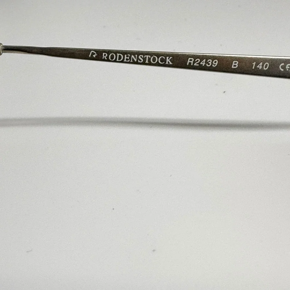 Rodenstock R2439 B Oval Silver Gold Metal Eyeglasses Rose Tinted Lenses 140